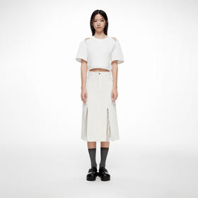 lost in echo2024春季新品设计师品牌双拉链珠片牛仔鱼尾半裙