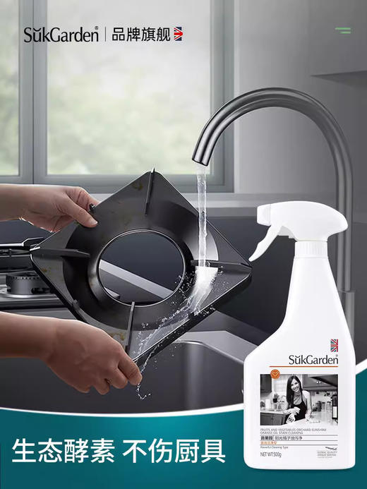 蔬果园油污净厨房去油污清洁剂500g强力油烟机去重油家用污渍除垢神器 商品图1