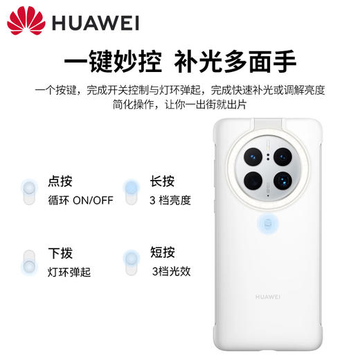 华为 Mate50 / Mate50 Pro 环闪保护壳(CETUS-RC)贝母白 商品图2