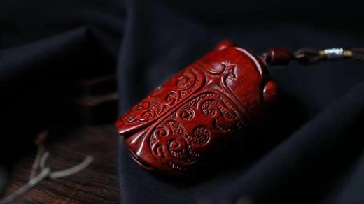 夔纹蝉°小叶紫檀手把件挂件 商品图4