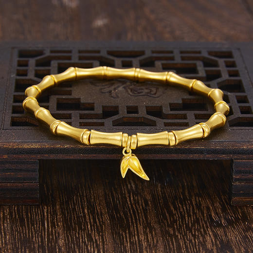 【限时克减150元】足金999 #小红书 古法传承国风竹节手串(周长约16.5-17.5cm)(YGFSC00130)（预售产品下单后不退款不退货不换货不补差价） 商品图1