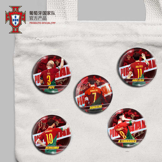 葡萄牙国家队官方商品丨球星纪念徽章C罗周边啪叽礼物佩佩B席 商品图3