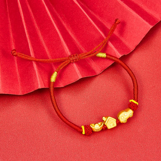 【限时7.5折】【定价黄金】足金 #儿童/宝宝 3D硬金有车有房有钱调节成品手串（宝宝、大人都适戴）(AA3DSC00090)（预售产品下单后不退款不退货不换货不补差价） 商品图0