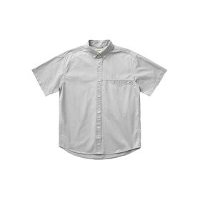 吃茶去chichaqu全棉斜纹口袋短袖衬衫复古经典休闲百搭