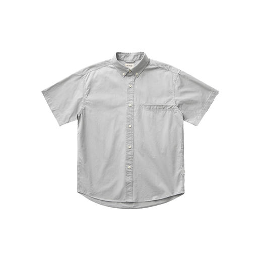 吃茶去chichaqu全棉斜纹口袋短袖衬衫复古经典休闲百搭 商品图0