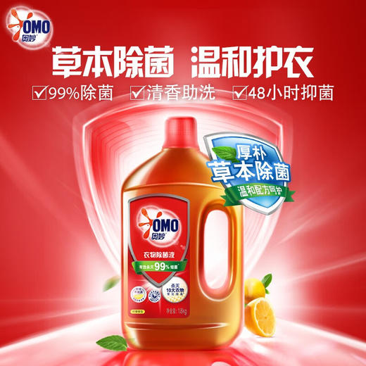 奥妙除菌液衣物 杀菌除螨 孕妇儿童内衣衣物可用 不伤手不刺鼻 花香型1.8kg 商品图2