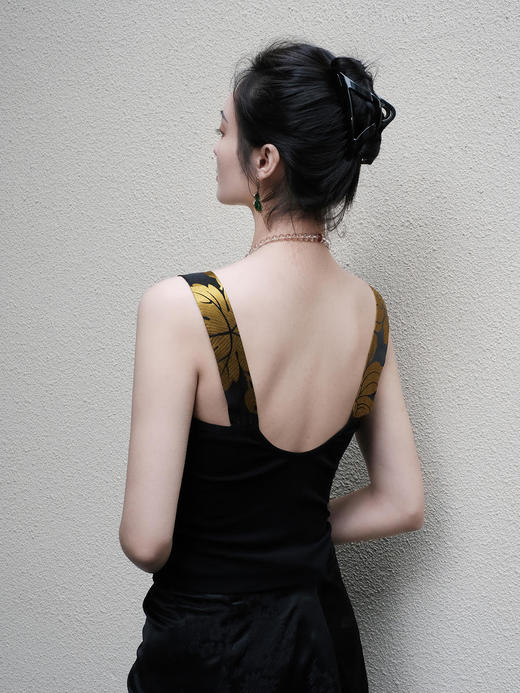 盛唐牡丹 |民国真丝老面料背心 商品图5