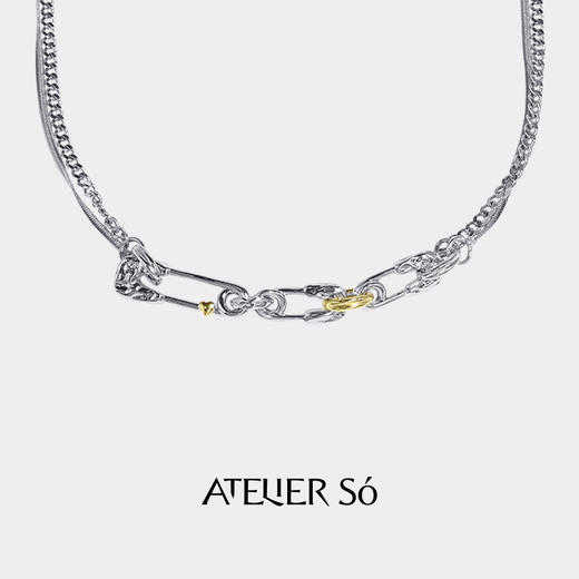 ATELIERSÓ 23AW SIREN 塞壬系列-纹理别针环扣项链 商品图0