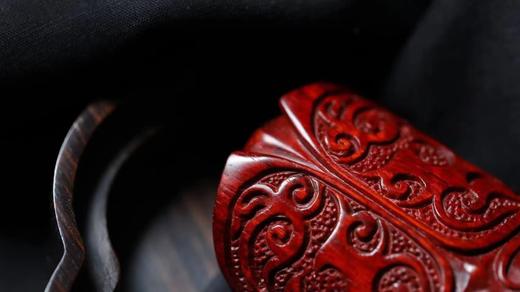 夔纹蝉°小叶紫檀手把件挂件 商品图3