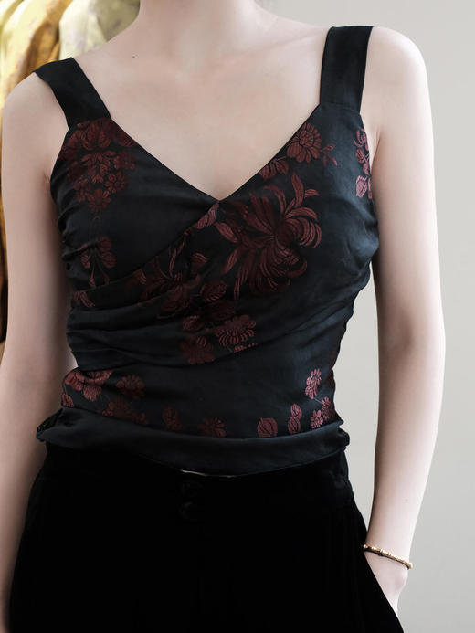 盛唐牡丹 |民国真丝老面料背心 商品图7