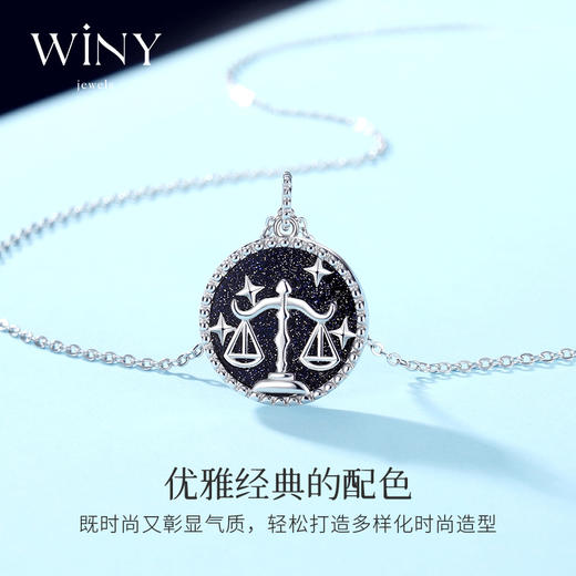 Winy925纯银十二星座系列项链送女友闺蜜节日生日礼物 商品图7