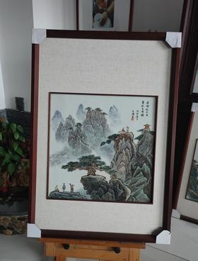 山水瓷板