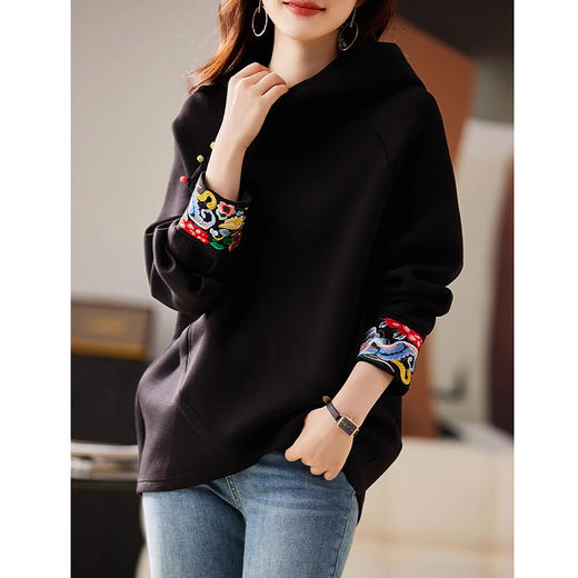 裁缝学苑AX173新中式连帽卫衣纸样女装新款宽松上衣打版版型 商品图2