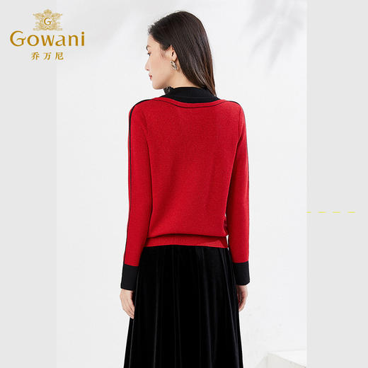 乔万尼新品针织衫减龄假两件毛衫毛衣EI4M622 商品图3