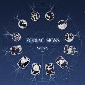 Winy925纯银十二星座系列项链送女友闺蜜节日生日礼物