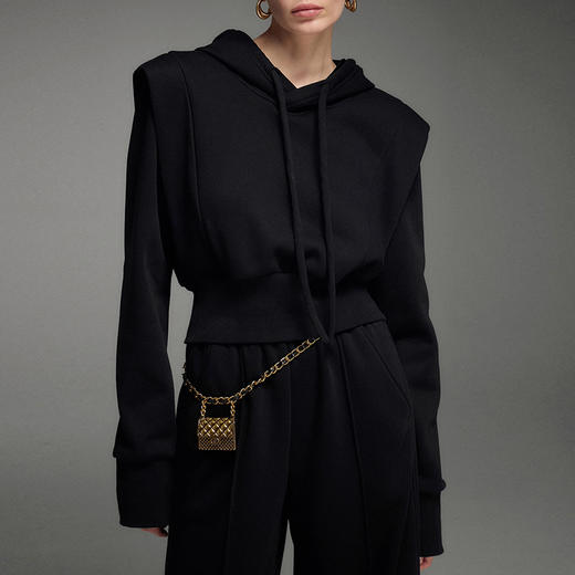 裁缝学苑AS190廓形抽绳连帽卫衣拖地阔腿卫裤纸样女装美式套装样板 商品图5