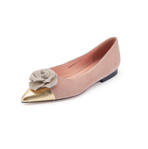 westory2024春季新款低平跟尖头蝴蝶结通勤小皮鞋W24AE57271 商品图1