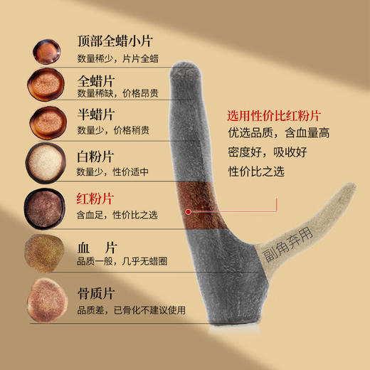 【正宗同仁堂品牌】北京同仁堂 青源堂 鹿茸片20克 主角切片 蜂孔细密  蜡圈分明SY 商品图3