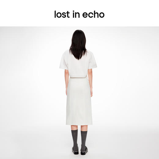 lost in echo2024春季新品设计师品牌双拉链珠片牛仔鱼尾半裙 商品图4