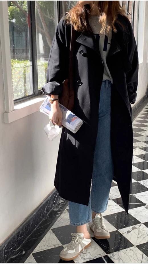 春秋新款【中长款 风衣外套女】时髦流行 英伦风大衣日系 商品图4