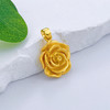 【限时7.5折】【定价黄金】足金 3D硬金玫瑰花形吊坠(V3DDZ00201)预售产品下单后不退款不退货不换货不补差价 商品缩略图1
