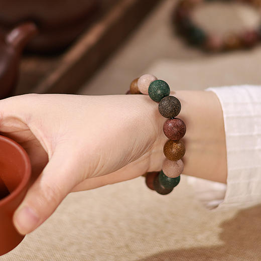 【庆学堂】非遗五行合香珠手串 古法药草香手串 药材手工制造带礼盒 商品图4