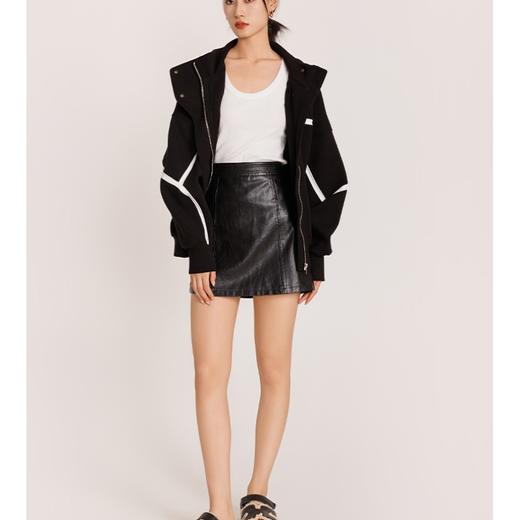 weyo女款空气层简约流线拼色阔版外套881053 商品图3