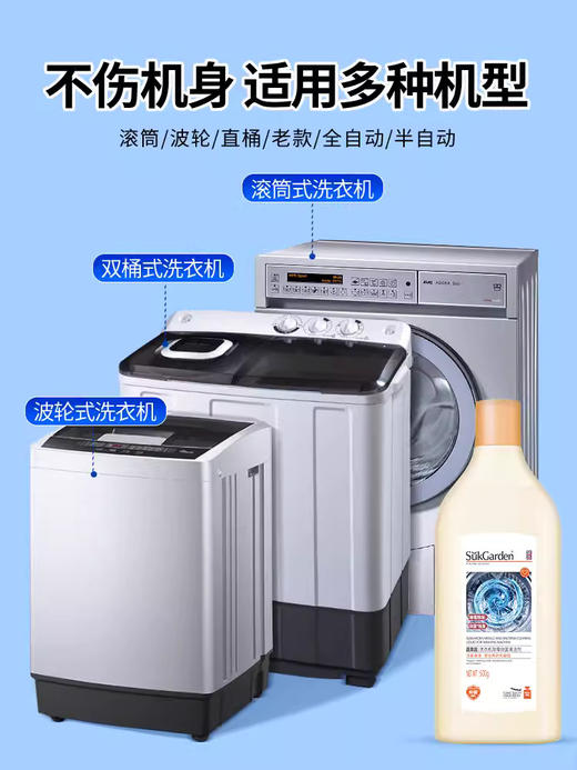 蔬果园洗衣机清洗剂除霉强力除垢杀菌消毒滚筒专用机槽清洁除菌液 商品图2