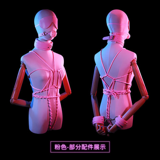 【情趣用品】谜姬 sm皮革套装调情趣女用调教房趣玩具捆绑手铐十件套 商品图2