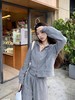 春秋季【休闲套装 灰色长袖连帽卫衣外套女】宽松阔腿裤 长裤子 运动两件套 商品缩略图2