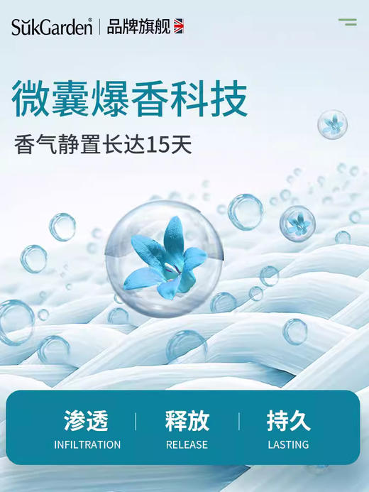 蔬果园蓝风铃香水洗衣液香味持久留香手洗机洗家庭装组合装1kg 商品图4