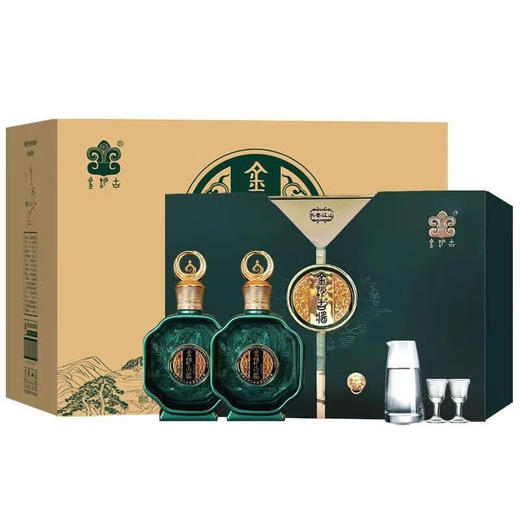 金沙古金沙古酱水墨江山53度酱香型白酒双支礼盒装500ml 商品图2