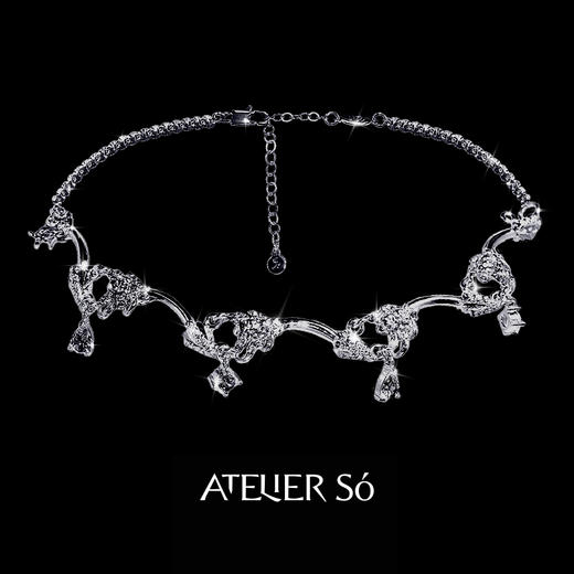 ATELIERSÓ 23AW KARAT 克拉系列-小箭矢拼钻项链 商品图0