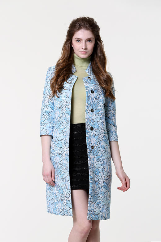 --【伯妮斯茵】161D151--蓝色风衣--长满向日葵的小屋--《生命之美-梵高的花园》 商品图7