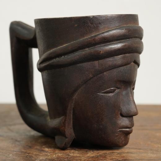 菲律宾手工雕刻木杯 少女像C0026 商品图1