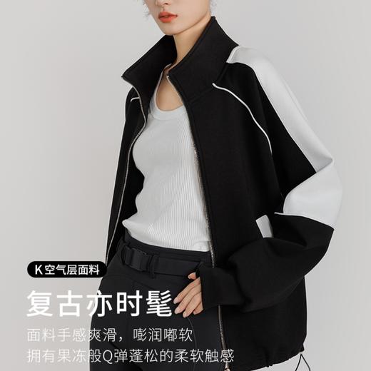 weyo女款空气层插肩撞色廓形时尚甜酷百搭外套881025 商品图3