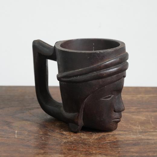 菲律宾手工雕刻木杯 少女像C0026 商品图0