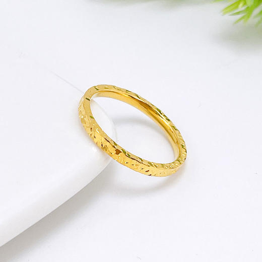 【限时克减150元】足金999 #碎碎冰 #小红书 5G黄金空心固口戒指碎碎冰圈戒(AG5GJZ00189)（预售产品下单后不退款不退货不换货不补差价） 商品图1