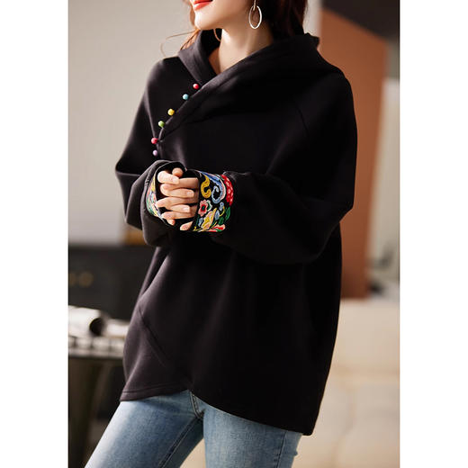 裁缝学苑AX173新中式连帽卫衣纸样女装新款宽松上衣打版版型 商品图1