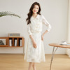 HRWC80079 2024年春季上新气质时尚polo领中式风高腰A字收腰显瘦两件套裙 商品缩略图1