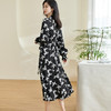 剩S/M/L/XL 米思阳2026春季新款气质高级感提花连衣裙修身收腰黑色茶歇大摆裙0388 商品缩略图5