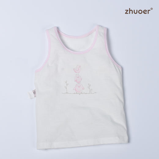 【四季背心】卓儿宝宝A类无袖薄款背心家居服打底背心适合3个月-6岁 商品图2