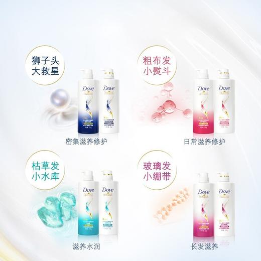 多芬（Dove）洗发水 净透滋润洗护洗发乳滋养水润零硅油 水漾赋活改善干枯分叉 密集滋养洗发水700ml 商品图6
