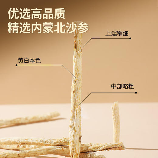 【168元任选3件】【正宗同仁堂品牌】北京同仁堂 青源堂 沙参200g 内蒙北沙参  拒绝熏硫 干度足干 参味浓郁SY 商品图2