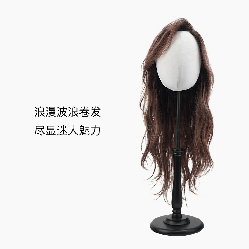 Rebecca瑞贝卡假发女偏分刘海波浪卷长卷发蓬松自然网红模特时尚头套