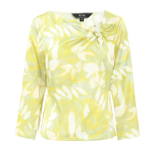 EITIE爱特爱春季新款修身显瘦百搭印花小上衣7313008 商品图6