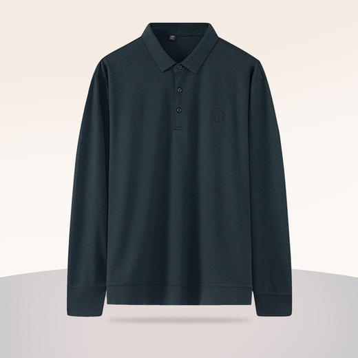 【新款DSZ】大依优型大码长袖Polo衫翻领T恤加肥加大肥佬休闲商务宽松透气上衣打底 商品图1