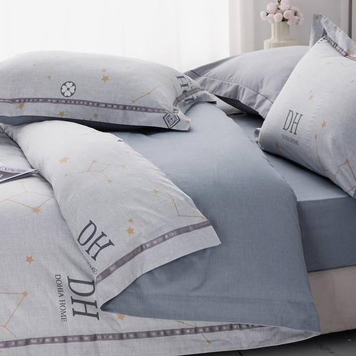 多喜爱 全棉新疆精梳棉简约时尚三/四件套 揽星河/星辰入梦/时光音悦hlcs 商品图3