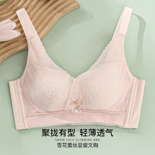 雅黛丽内衣女大胸显小薄款文胸无钢圈收副乳防下垂大码美背女胸罩 商品图0