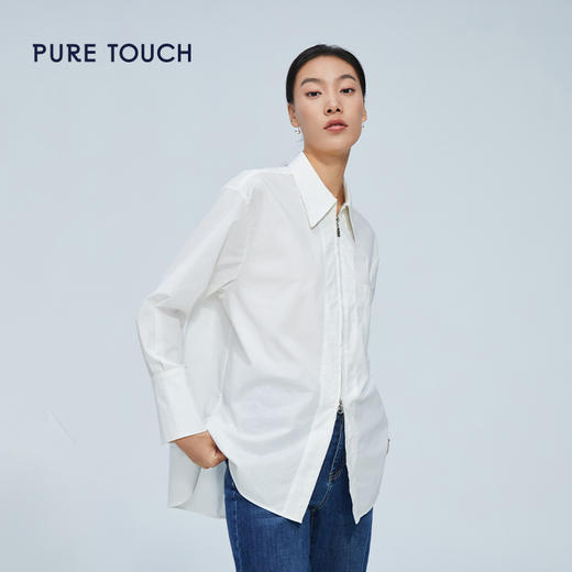 pure touch春季女士设计感白衬衫1301241056 商品图0